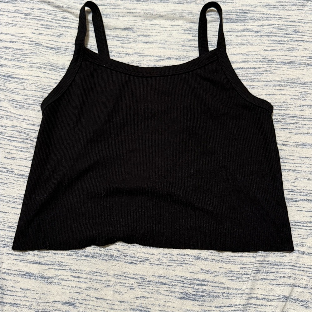 No Boundaries Black Sleeveless Crop Camisole Top
